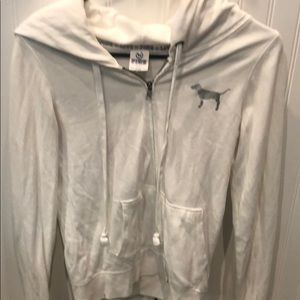 Pink zip sweatshirt hoodie